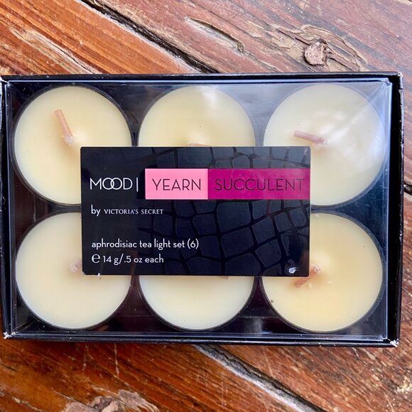 Victoria's Secret Mood Yearn Succulent Tealight Candle Set (6) Vintage 2001 Rare - Picture 2 of 4